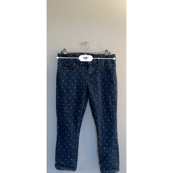 Tommy Hilfiger crop denim polka dot capris size 4 preppy 90s y2k twee - Picture 5 of 10